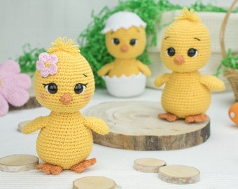 Merry Easter Chicks / Chickens Crochet Pattern / Amigurumi