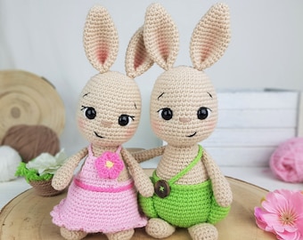 Wilma & Waldy the Easter Bunnies Crochet Pattern / Amigurumi