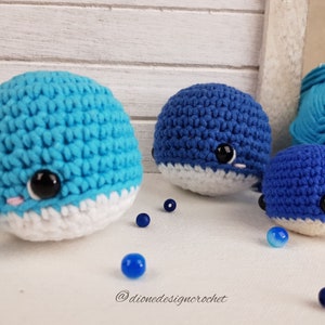 Cute little Whale for beginners (no sew) - PDF Crochet pattern