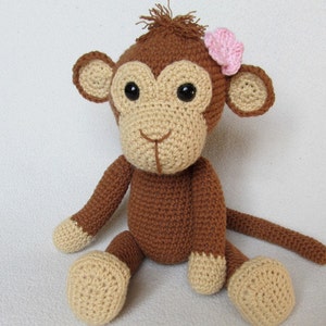 Sweet Monkey Julie Amigurumi Crochet Pattern / PDF e-Book / Stuffed Animal Tutorial image 2