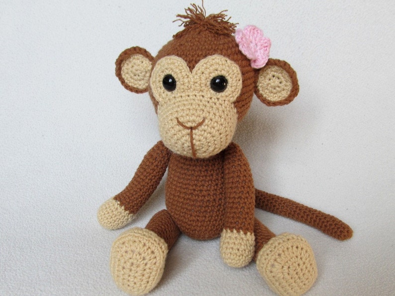 Sweet Monkey Julie Amigurumi Crochet Pattern / PDF e-Book / Stuffed Animal Tutorial image 2