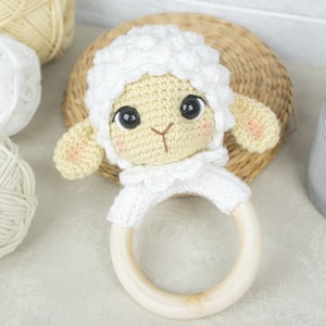 Baby Rattle Lamb Lilly - PDF Crochet pattern