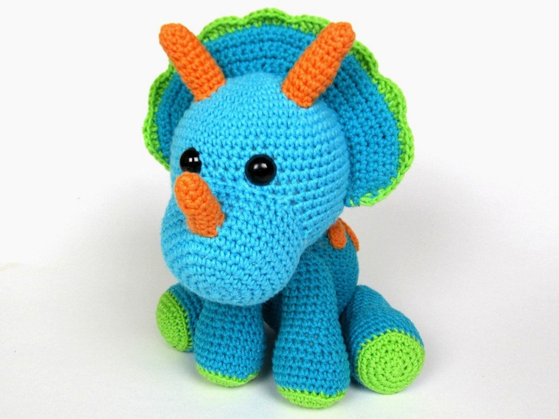 Triceratops Tripi Amigurumi Crochet Pattern / PDF eBook / Etsy