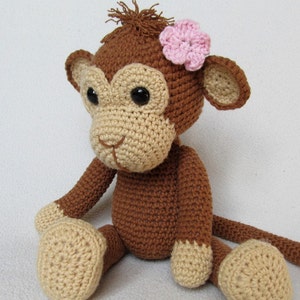 Crochet Pattern Bon the Monkey, Plushie, Kawaii, Cute Monkey, Amigurumi,  Soft Toy, Pdf Pattern 