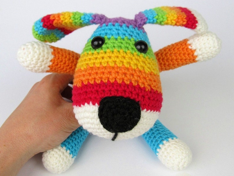 Rainbow Puppy Amigurumi Crochet Pattern / PDF e-Book / image 0