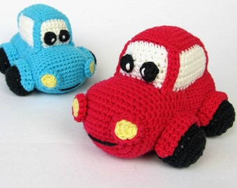 Coche Feliz - Patrón de Amigurumi a Ganchillo / Libro electrónico en PDF / Tutorial de Peluche
