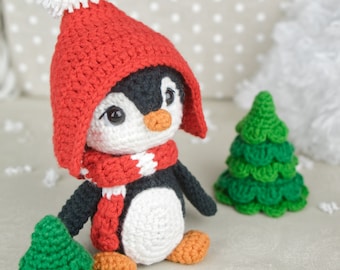 Frodo the Penguin with Scarf and Hat - PDF Patterns