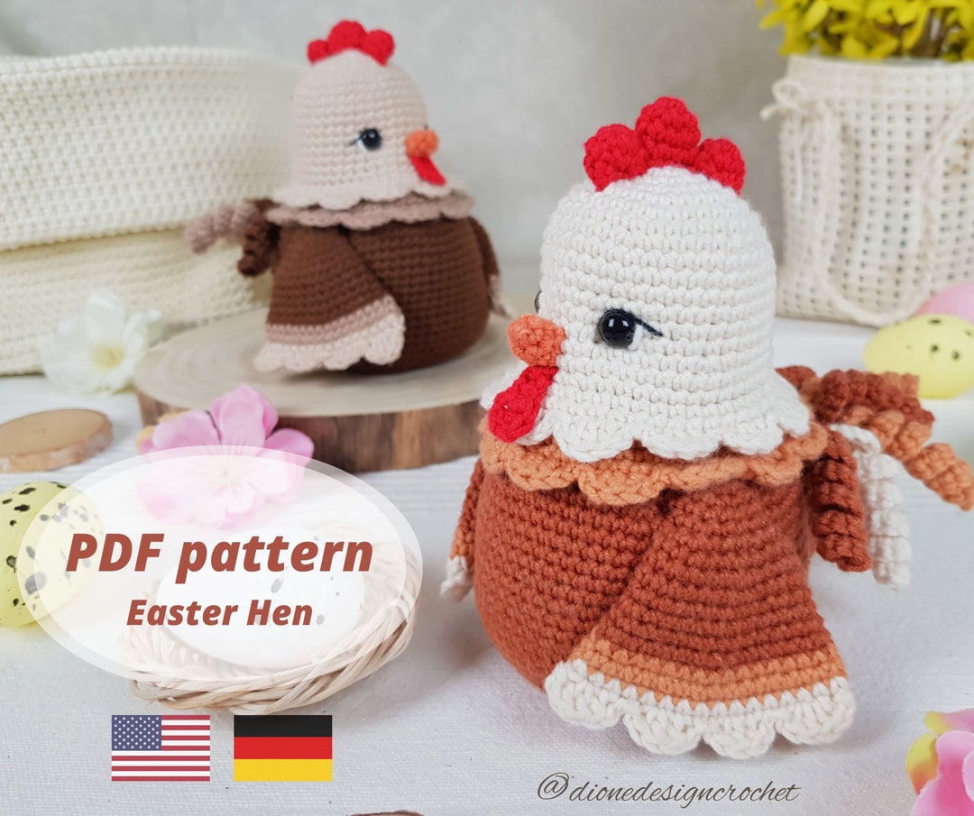 Rosie the Easter Chicken / Hen - PDF Crochet Pattern - Etsy