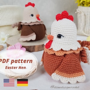 Rosie the Easter Chicken / Hen - PDF Crochet Pattern