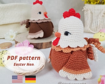 Rosie the Easter Chicken / Hen - PDF Crochet Pattern