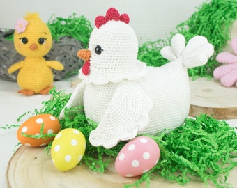 Henrietta the Easter Chicken / Hen - PDF Crochet Pattern