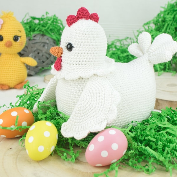 Henrietta la poule de Pâques - Patron au crochet PDF