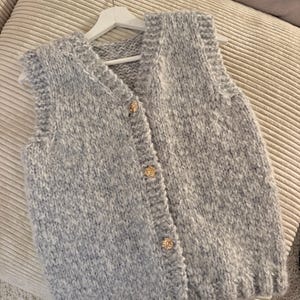 Strickanleitung Weste Damen PDF | Strickweste mit Knöpfen | Anfänger Strickanleitung | Chunky Knit Vest Knitting Pattern