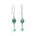jsantos07666 reviewed Aqua stone wrapped earrings in 935 Argentium sterling silver, 2.5 inch amazonite gemstone ear accessories for Wife, Girlfriend, or Fiancé