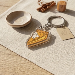 Süßer Apfelkuchen Schlüsselanhänger, Lieblingsessen Taschenanhänger, Hard Enamel Schlüsselanhänger, Süßes Dessert Liebhaber Geschenk, Feinschmecker Accessoire