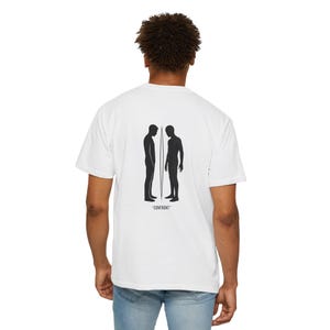 Confront silhouette figures confrontation T-Shirt | Minimal graphic tee