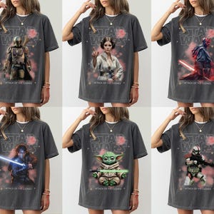 Vintage Star Wars Comfort colors Shirt, Attack of the Clones Tee, Darth Vader Anakin Grogu Leia Boba Fett Tee, Star Wars Day 2026 Shirts