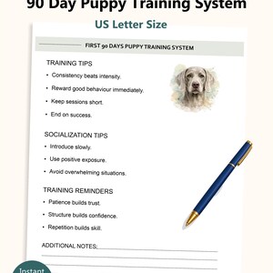 90 Day Puppy Training System | Puppy Planner Bundle | Dog Training Planner | Printable Pet Planner PDF image 6