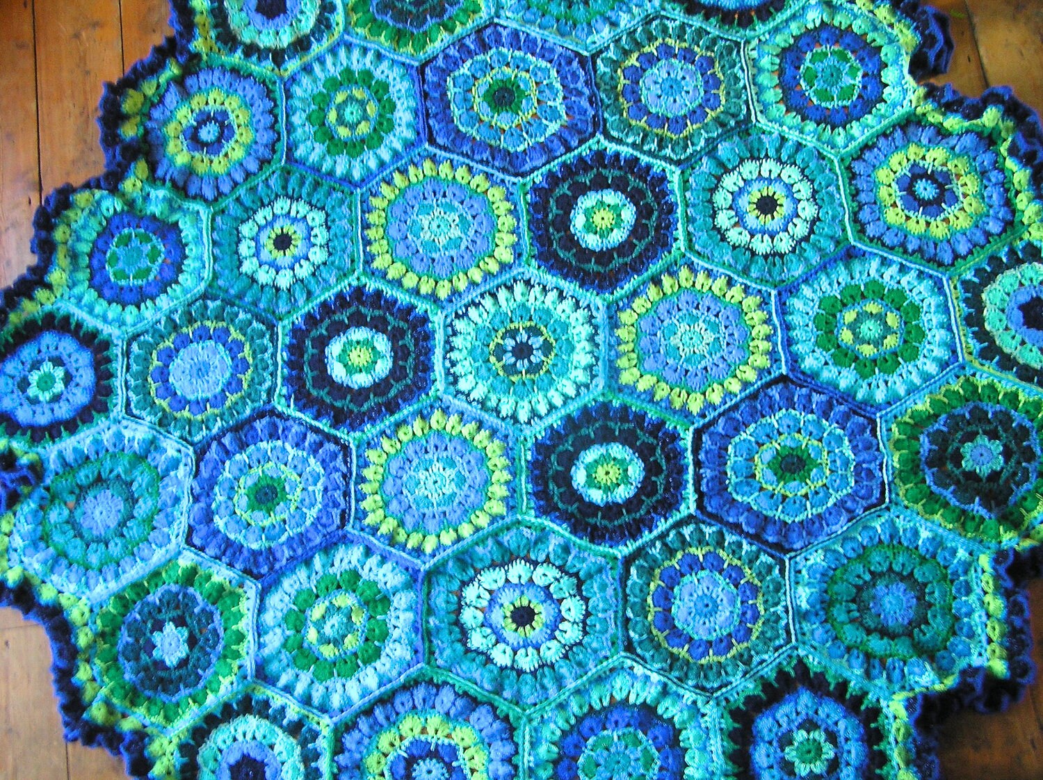 Crochet flower blanket / throw Etsy