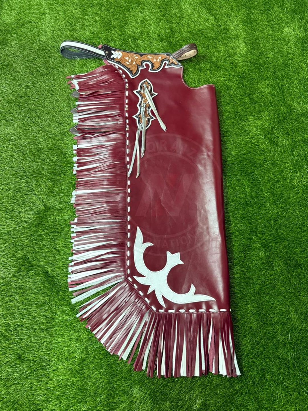Handmade Tooled Leather Chaps, Western Rodeo Riding Fringe Gear - Etsy