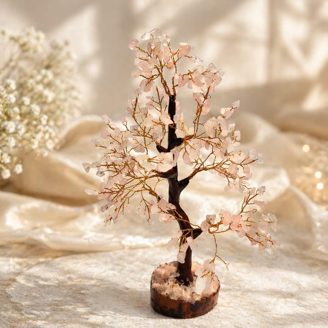 Rose Quartz Crystal Tree – Pink Gemstone Bonsai, Love & Healing Energy ...