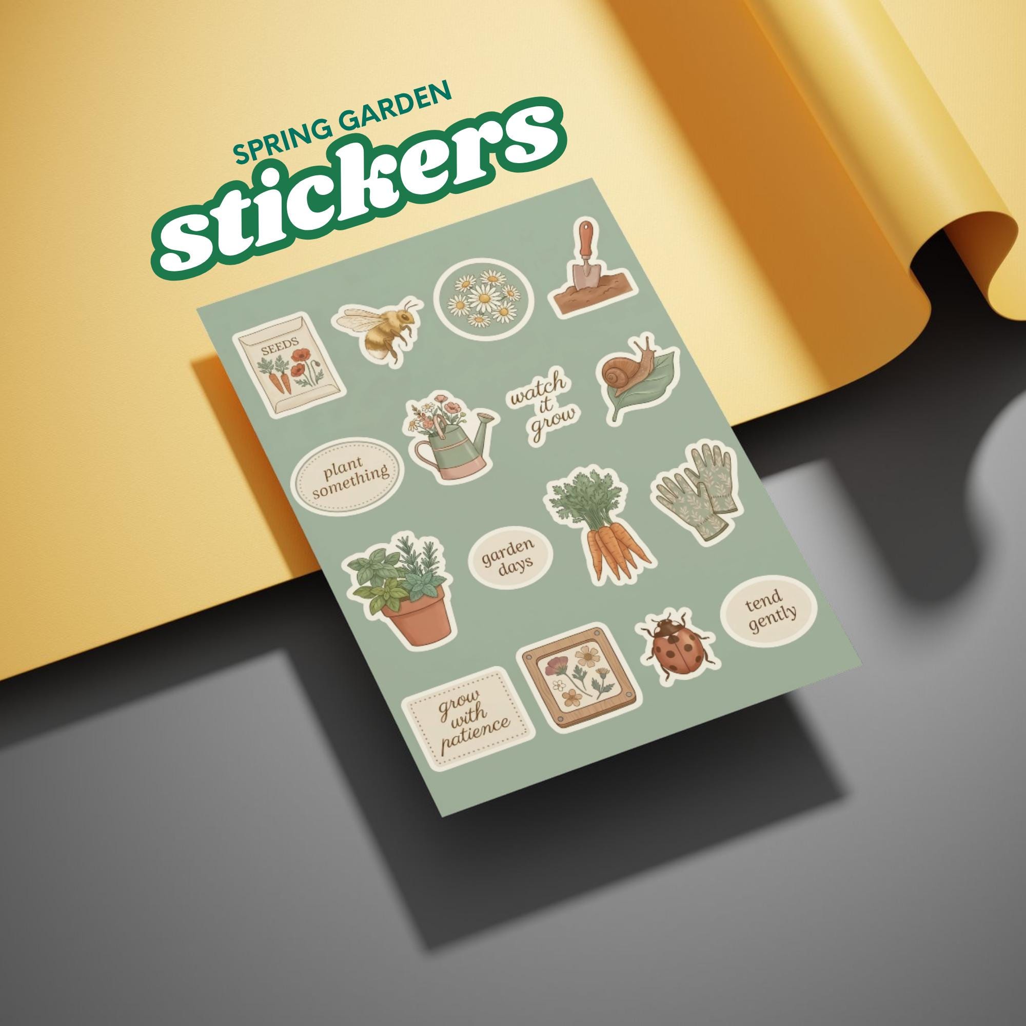 Spring Garden Printable Sticker Sheet · Botanical Planner PDF · Floral ...