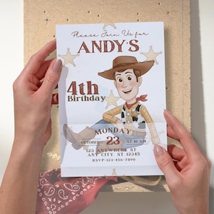 Invito di compleanno a tema Toy Story: modello Canva modificabile / Download immediato immagine 2