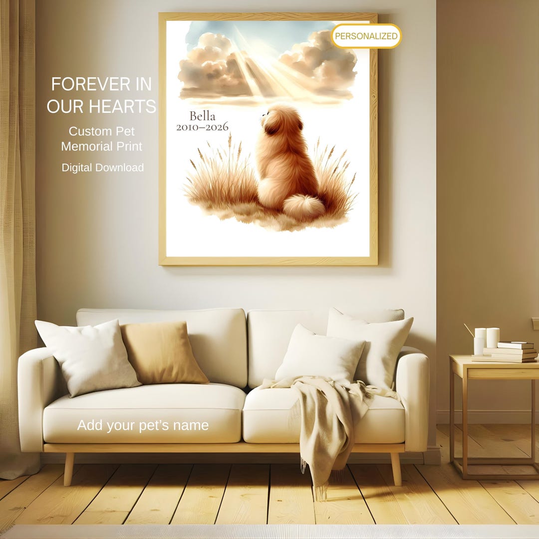 Personalized Pet Memorial Print, Dog Memorial Gift, Pet Loss Gift ...