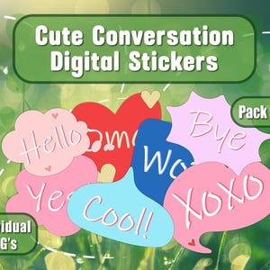 Chat Bubble Stickers | GoodNotes iPad, Planner Stickers (pack of 13) (Instant Download)