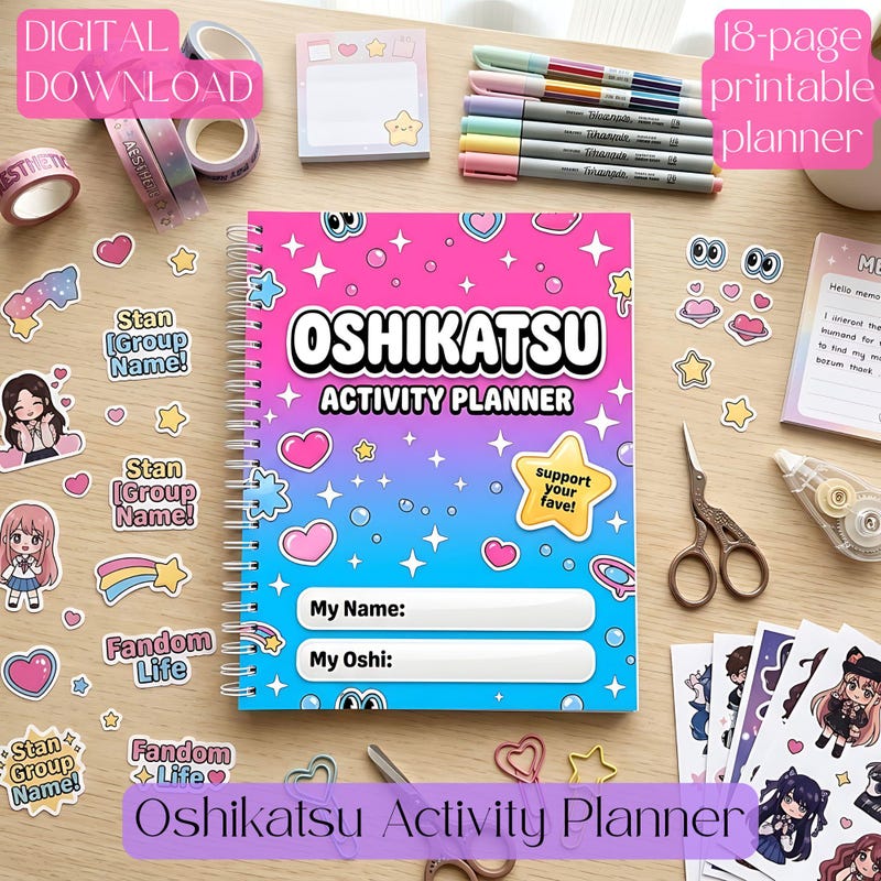 Oshikatsu Library Programming Ideas Oshikatsu Supplies - Etsy