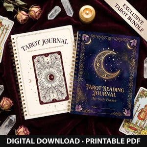 Tarot Reading Journal SET Bundle tarot digital planner cards workbook daily oracle card tarot spreads workbook digital Printable PDF