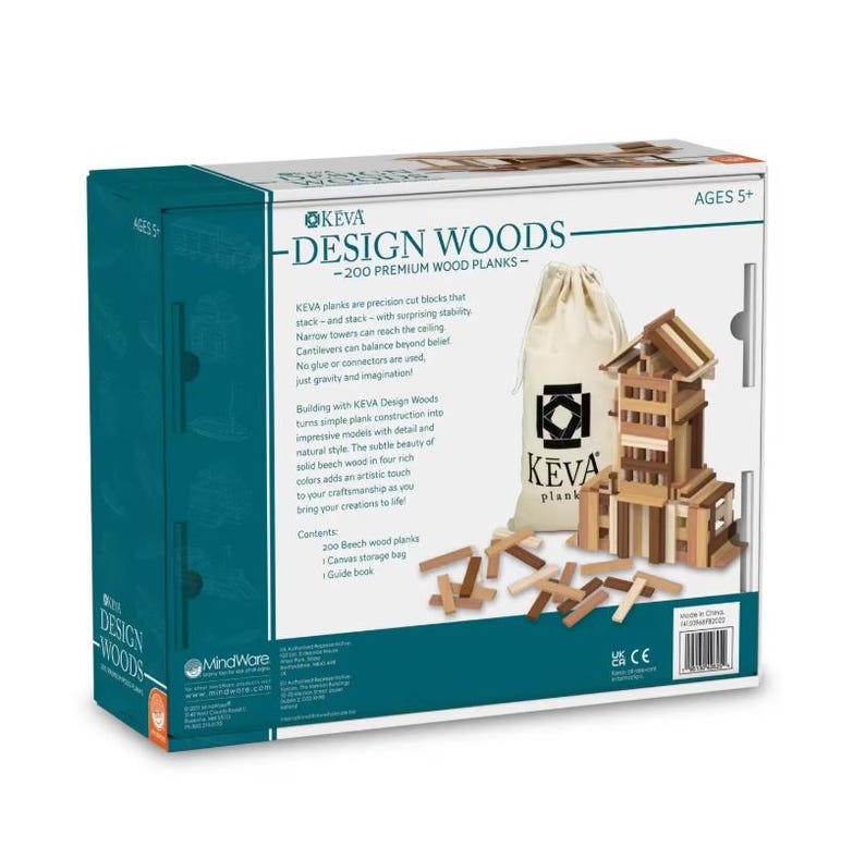 KEVA Design Wooden Building Planks Set–natural STEM Toy Blocks,creative ...