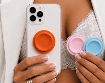 Soft Touch MagSafe Popsocket, Korean Macaron Magnetic Grip, Silicone Kindle Pop Socket.