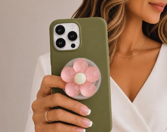MagSafe Flower Popsocket, Magnetic Pop Socket for Kindle, Korean Style Accessory.