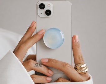 Glossy Crystal Ball Popsocket, Kindle Grip, Round Phone Holder Accessory.