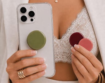 Pop Socket Phone Grip, Korean Macaron Phone Holder.