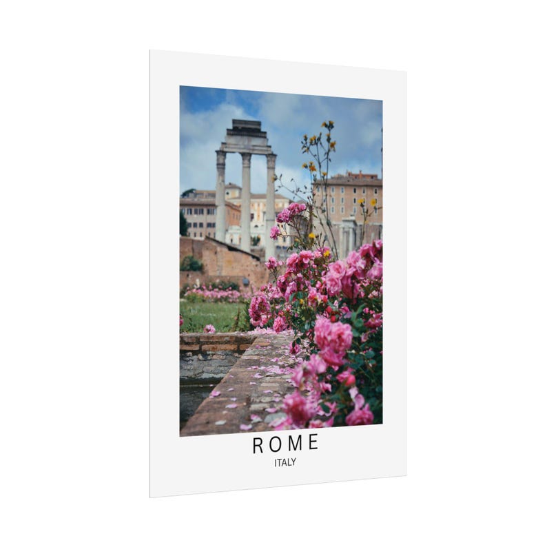 Rome Wall Art Print, Italy Travel Poster, Colosseum Print, Rome Skyline ...