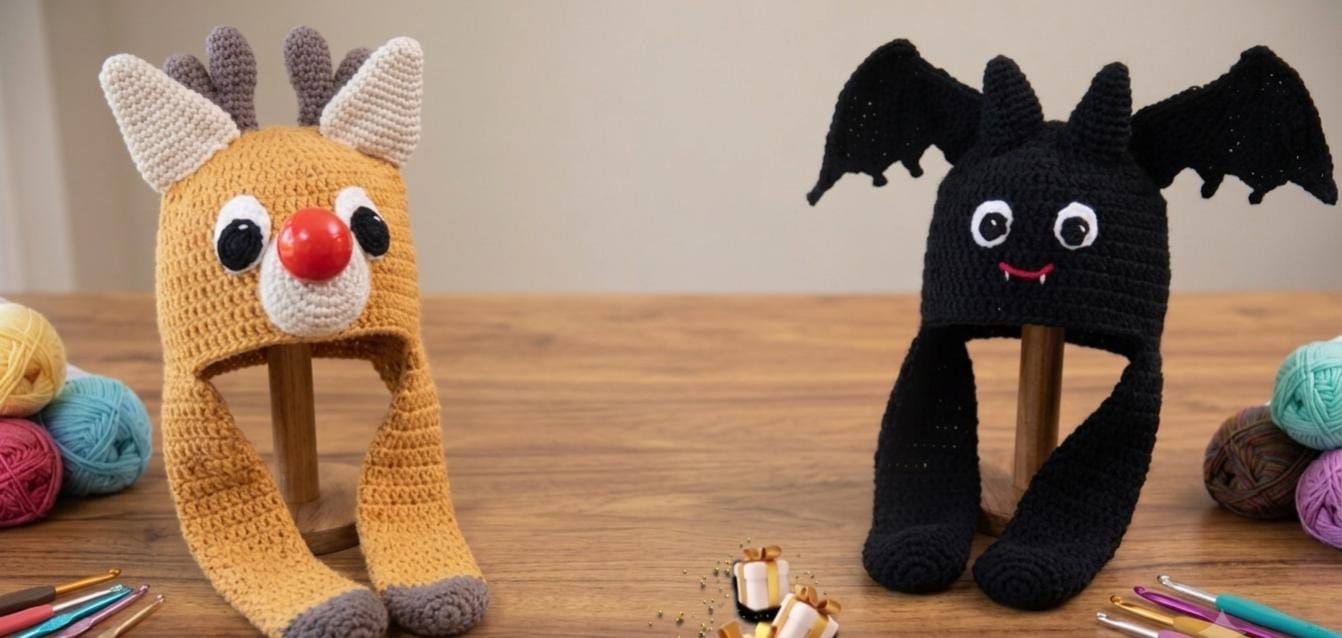 Moving Animal Ear Flap Hat