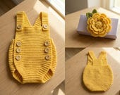 Crochet Baby Romper Pattern | Ribbed Boho Bodysuit PDF Guide (Digital Download)