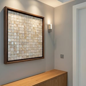 Naturlig pärlemormosaik av små fiskfjäll - supervit