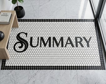 Handmade Welcome Home Custom Mosaic Summary Sign art, Personalized Floor Tiles