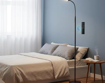 Adjustable Floor Lamp with Flexible Neck, Modern Standing Lamp for Living Room Bedroom, Dimmable Reading Corner Light Brown