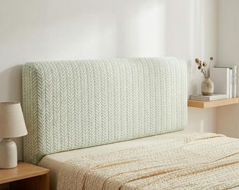 Elastische hoofdeindehoes, jacquard bedbeschermer, stretch bedhoofdhoes, eenvoudig schoon te maken slaapkamerdecoratie