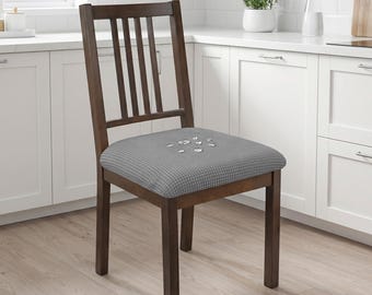 Funda para cojín de silla, funda impermeable para asiento, funda cuadrada para silla de comedor, protector extraíble para silla de cocina