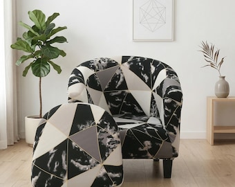 2-Piece Club Chair Cover Set, Stretch Armchair Slipcover, Spandex Non-Slip Furniture Protector, Machine Washable Living Room Decor