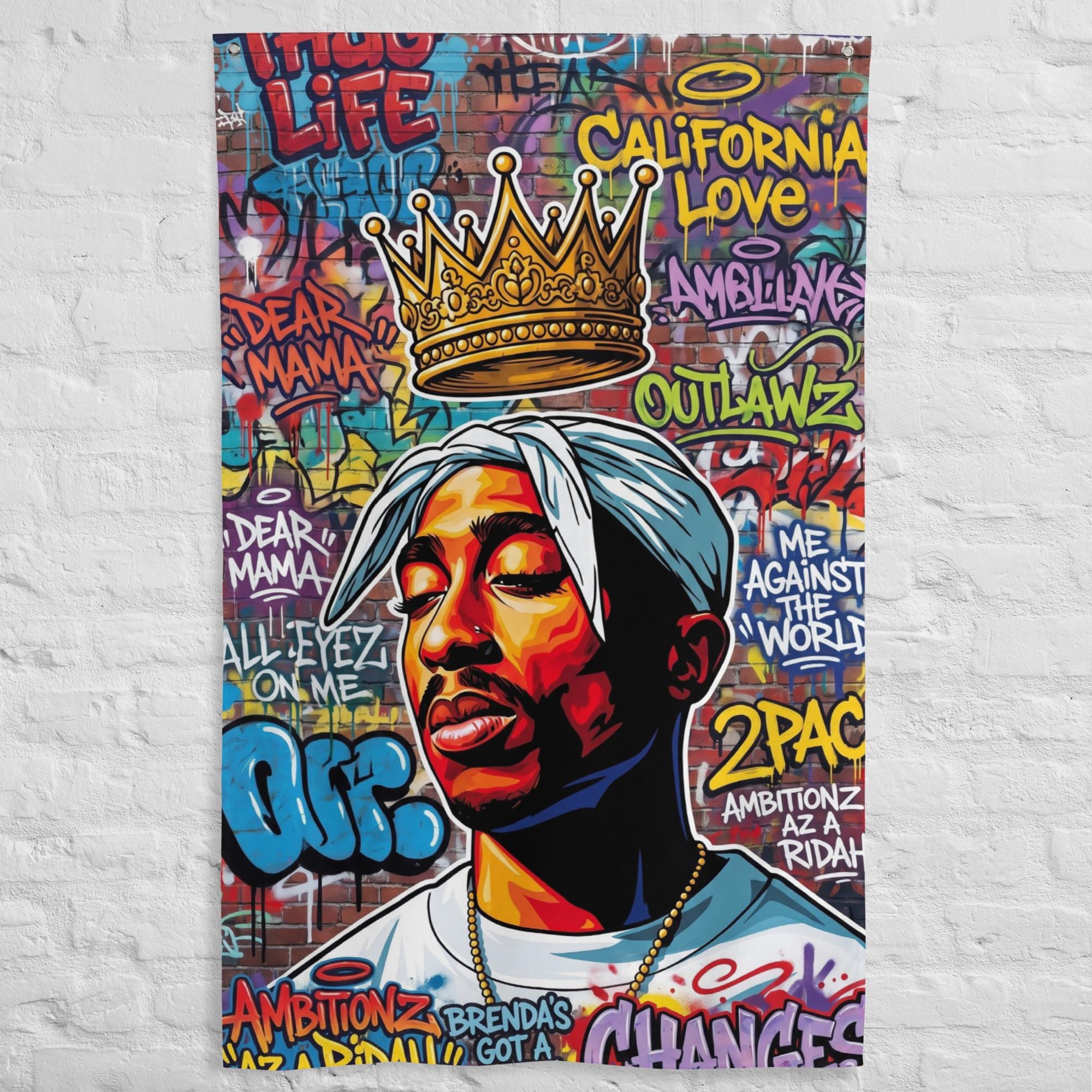 Primitive x 2PAC Banner Gold 公式バナー Tupac Banner - Etsy