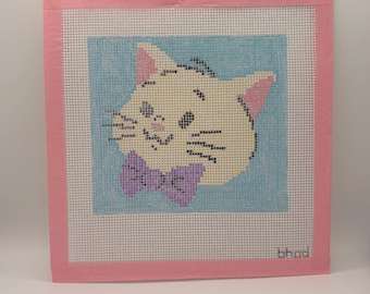 Handpainted Needlepoint Canvas - Toulouse Disney inspired The Aristocats 14 mesh