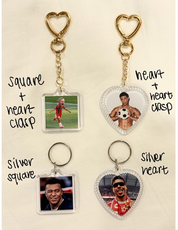 Custom  World Cup Inspired Footballer Photo Keychain | Soccer Stars