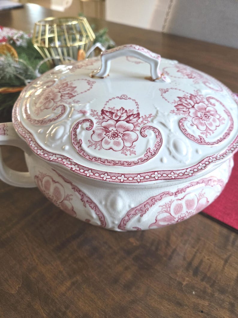 Orinal antiguo de transferencia semiporcelana inglés Dudson Wilcox & Till, buen estado imagen 9