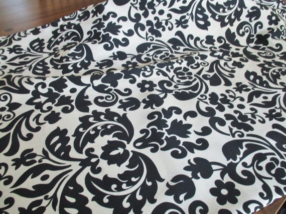 Custom Black And Ivory Square Tablecloth 54 X 51 Bistro Summer Outdoor Made